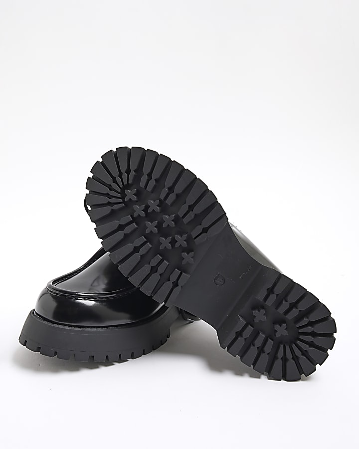 Black Lace Up Loafers