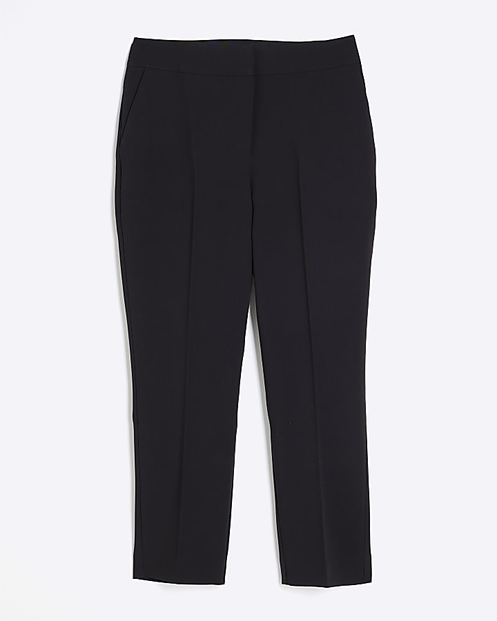 Petite Black Slim Ankle Grazer Trousers