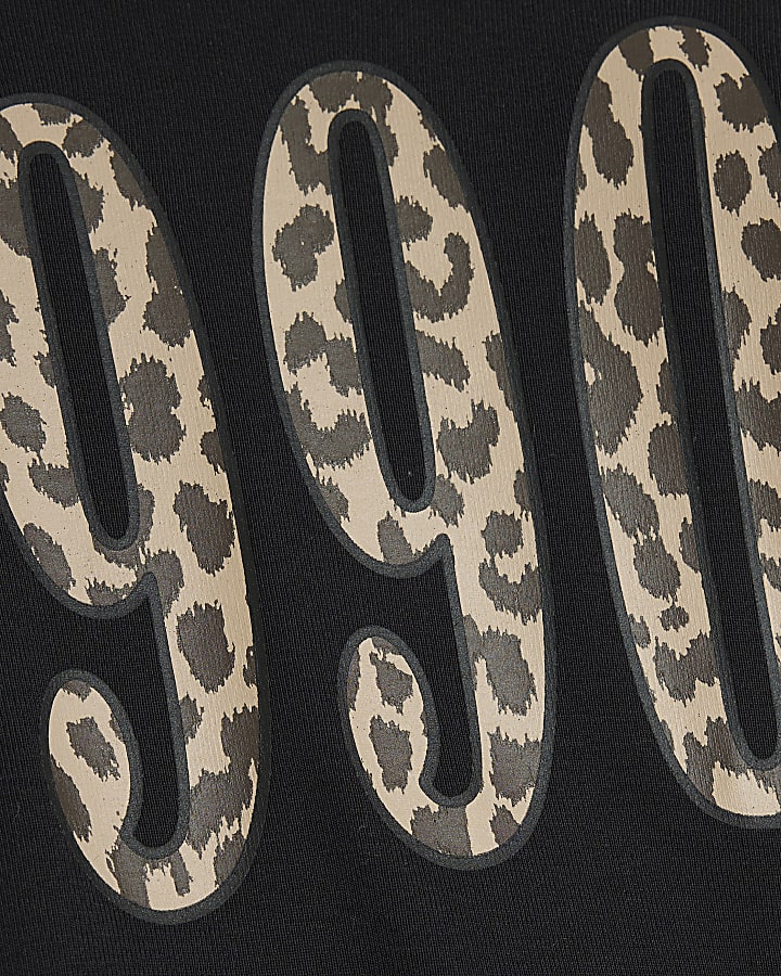 Black Leopard 1990 Long Sleeve T-Shirt