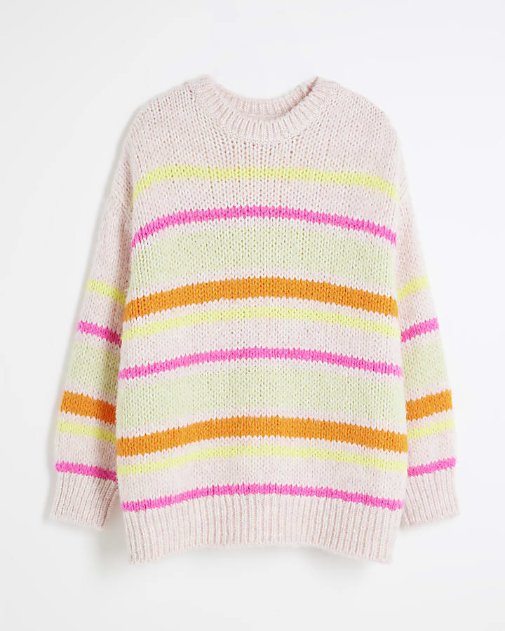 Pink Bright Stripe Jumper