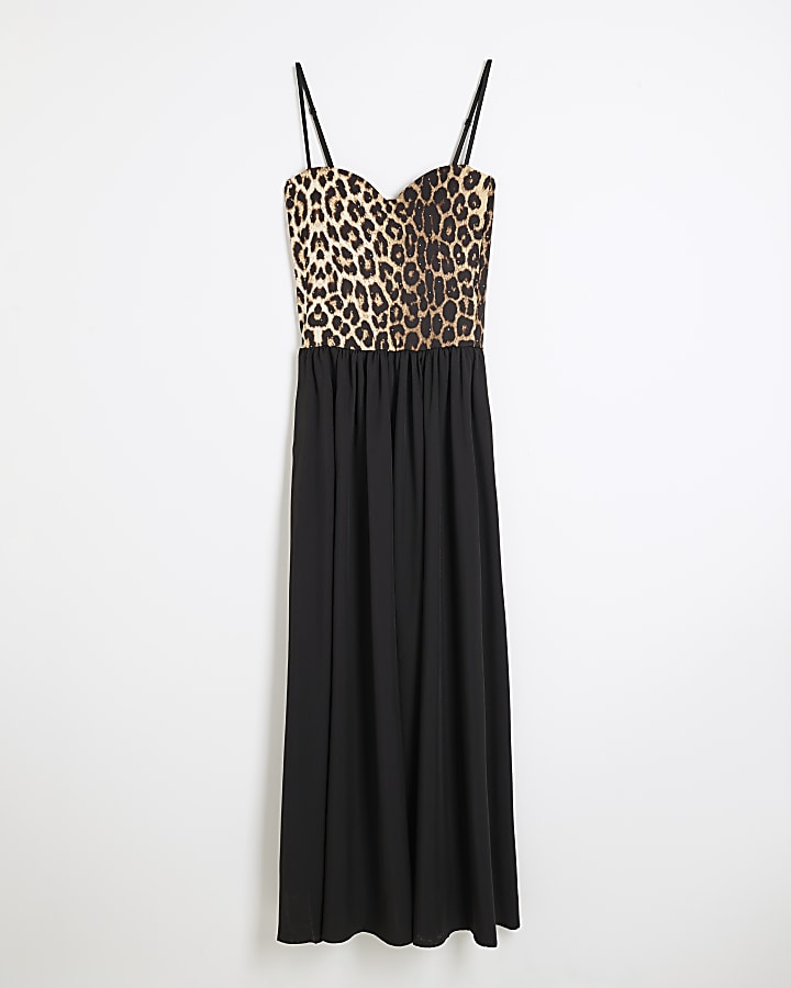 Brown Leopard Maxi Dress