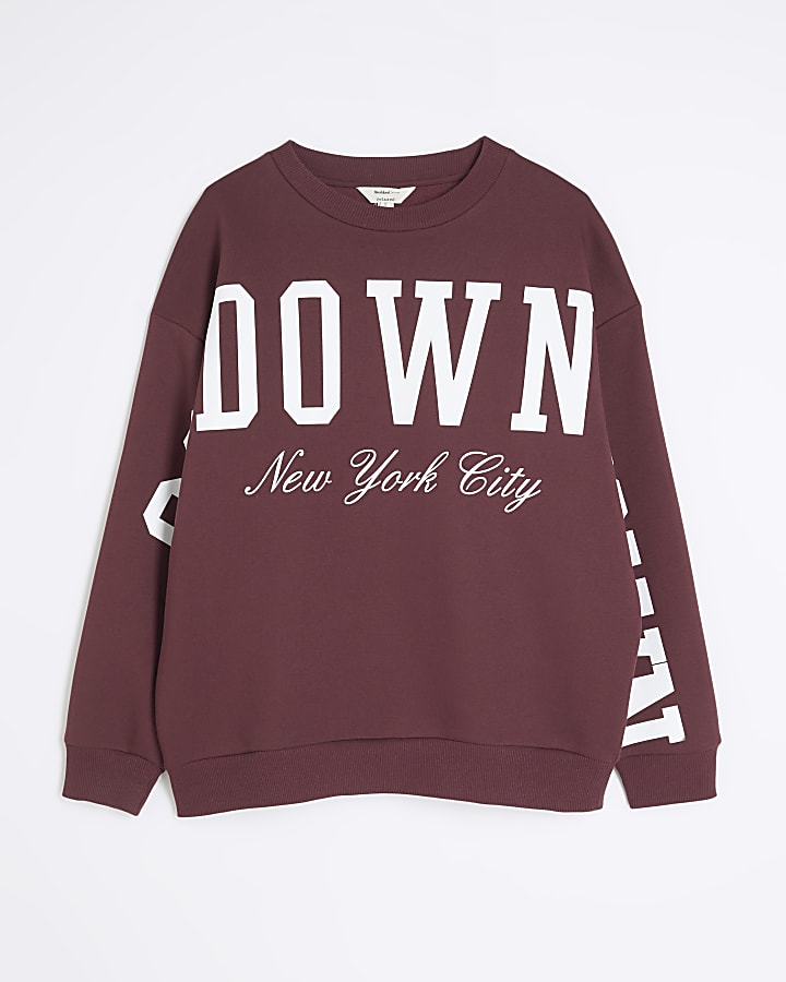 Red Long Sleeve Downtown Sweatshirt