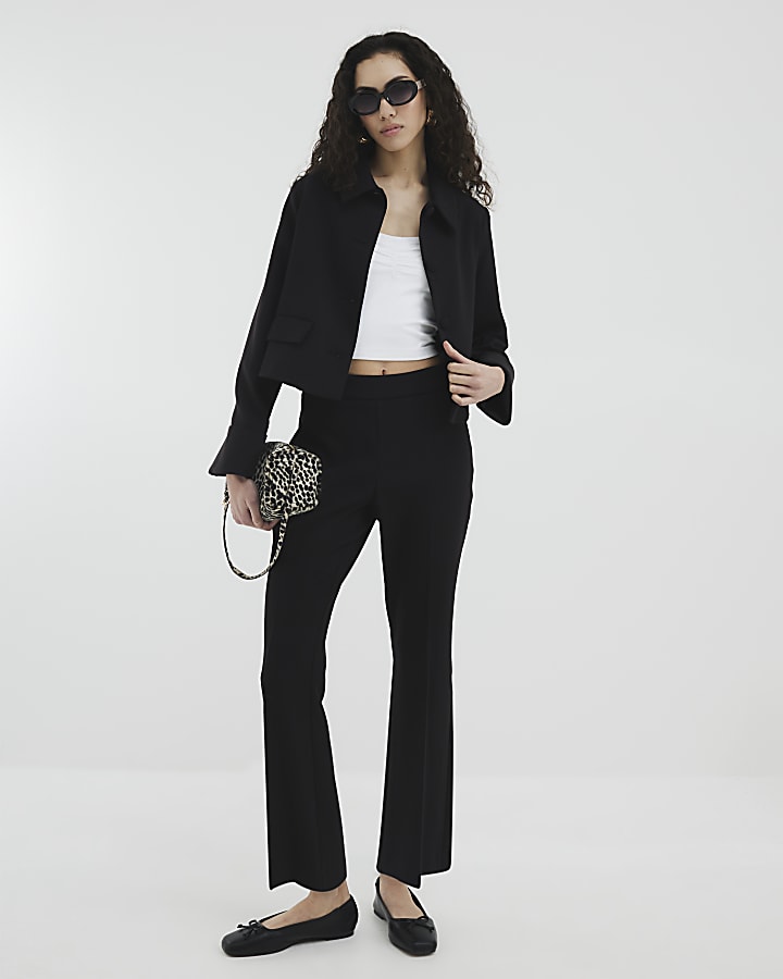 Black Structured Compact Jacket