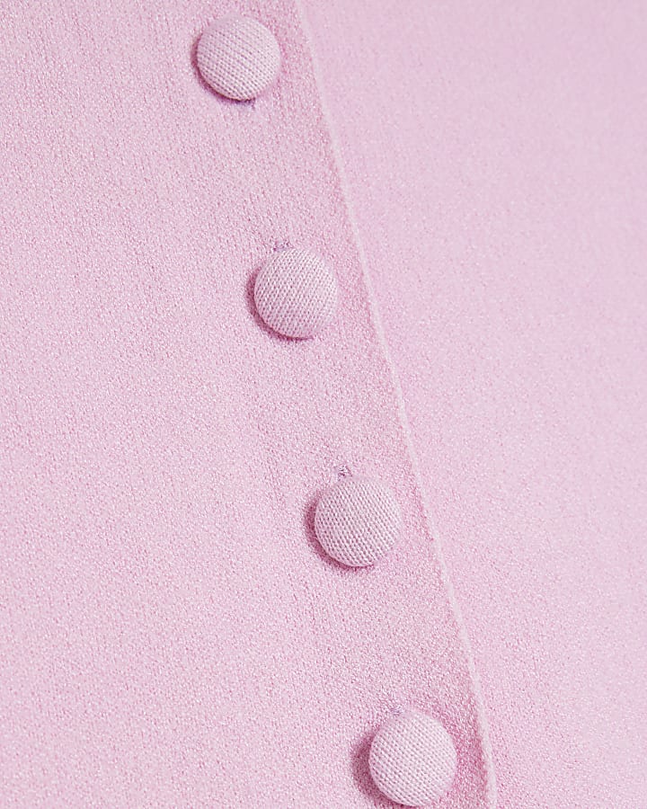 Petite Pink Longline Waistcoat