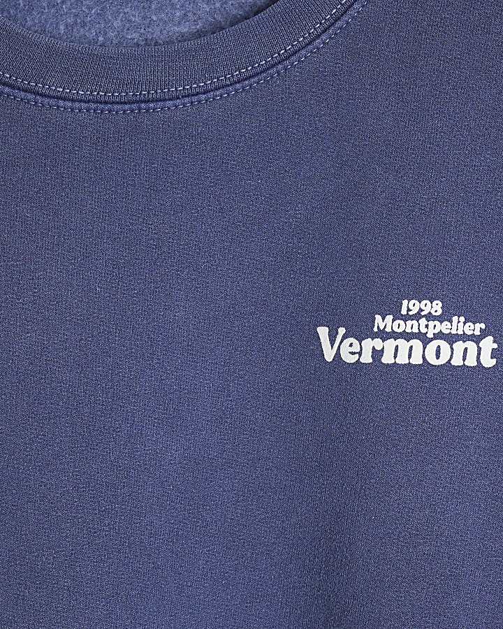 Blue Long Sleeve Vermont Sweatshirt