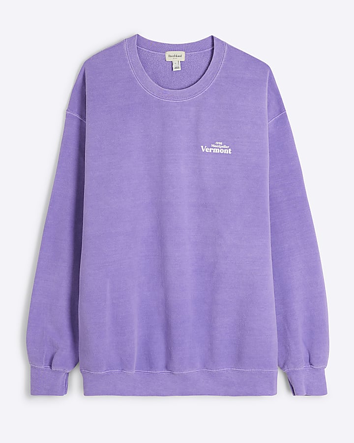 Purple Long Sleeve Vermont Sweatshirt