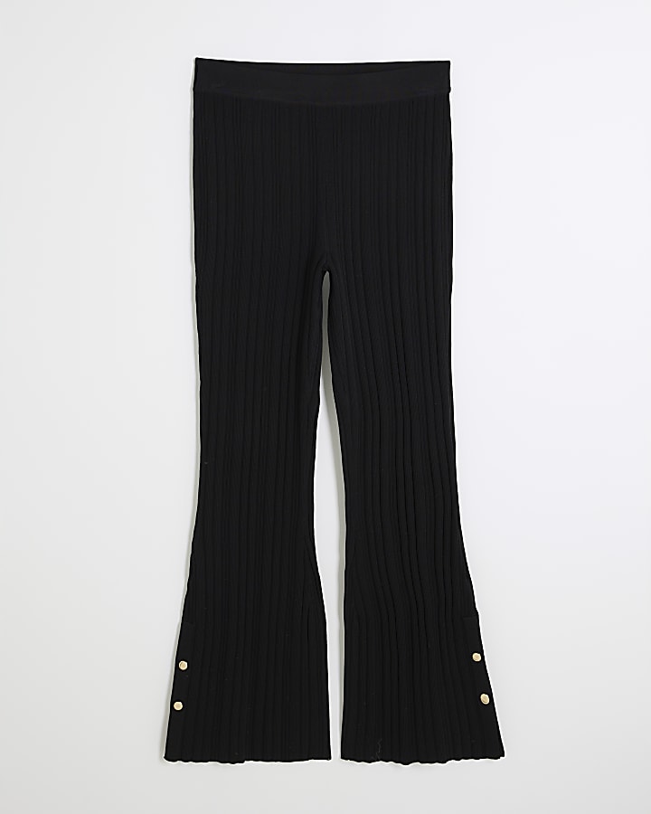 Petite Black Flared Trousers