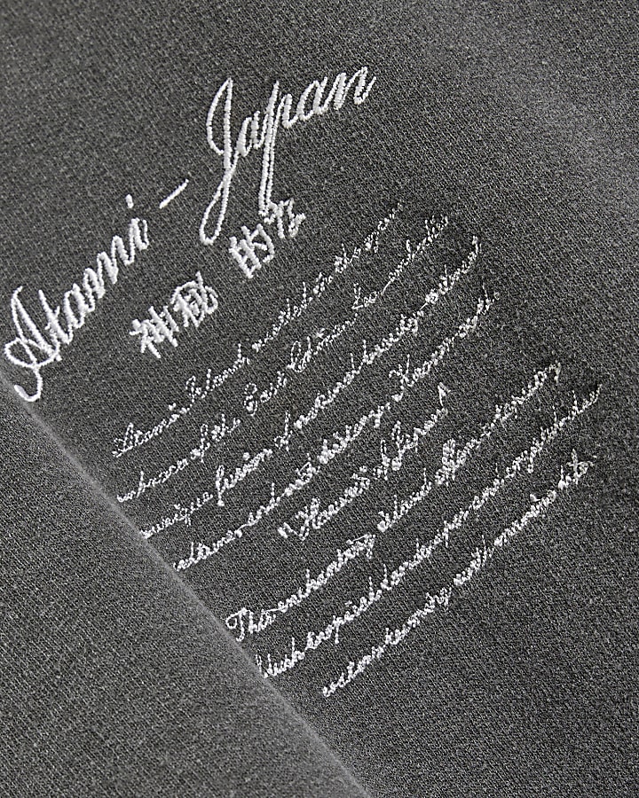 Grey Embroidered Sweatshirt