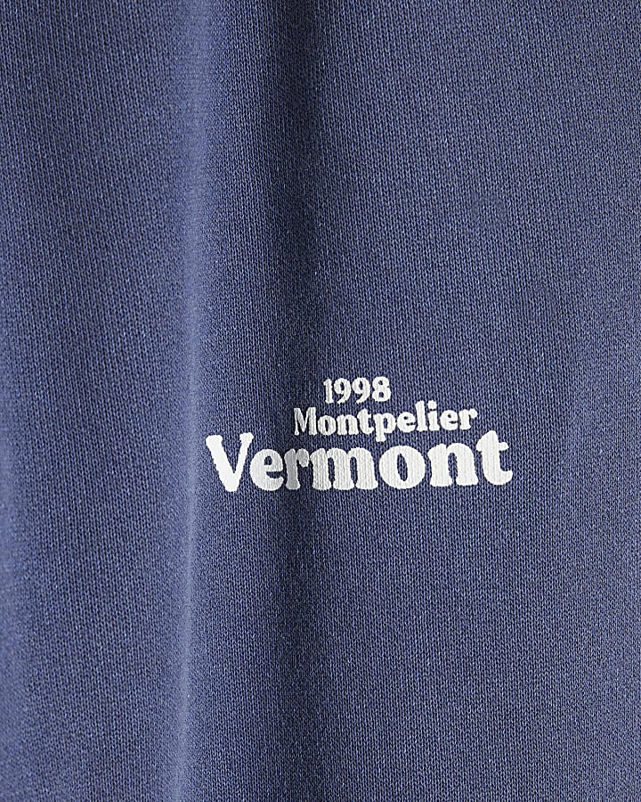 Blue Vermont Print Joggers