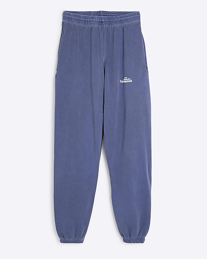 Blue Vermont Print Joggers