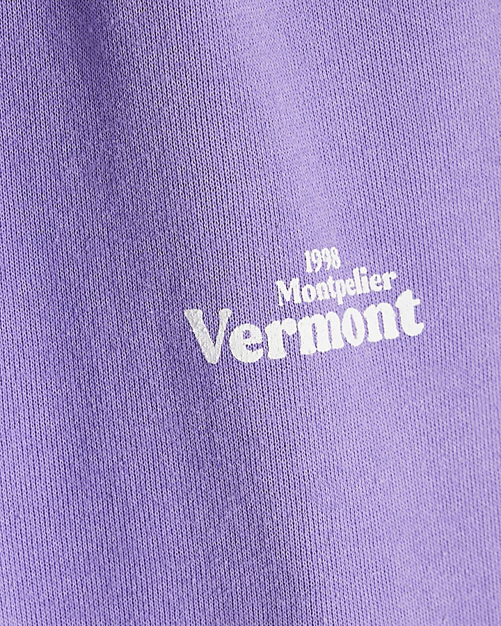 Purple Vermont Print Joggers