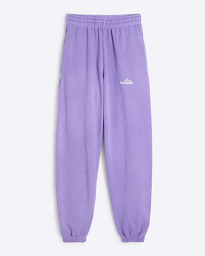 Purple Vermont Print Joggers