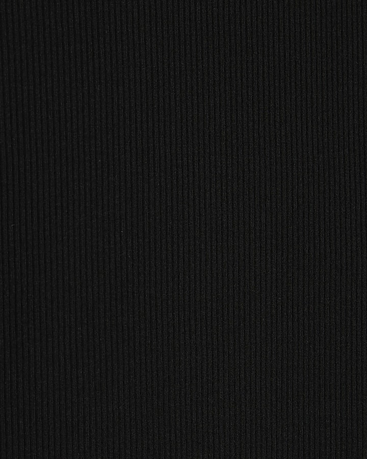 Black Long Sleeve Fitted T-Shirt