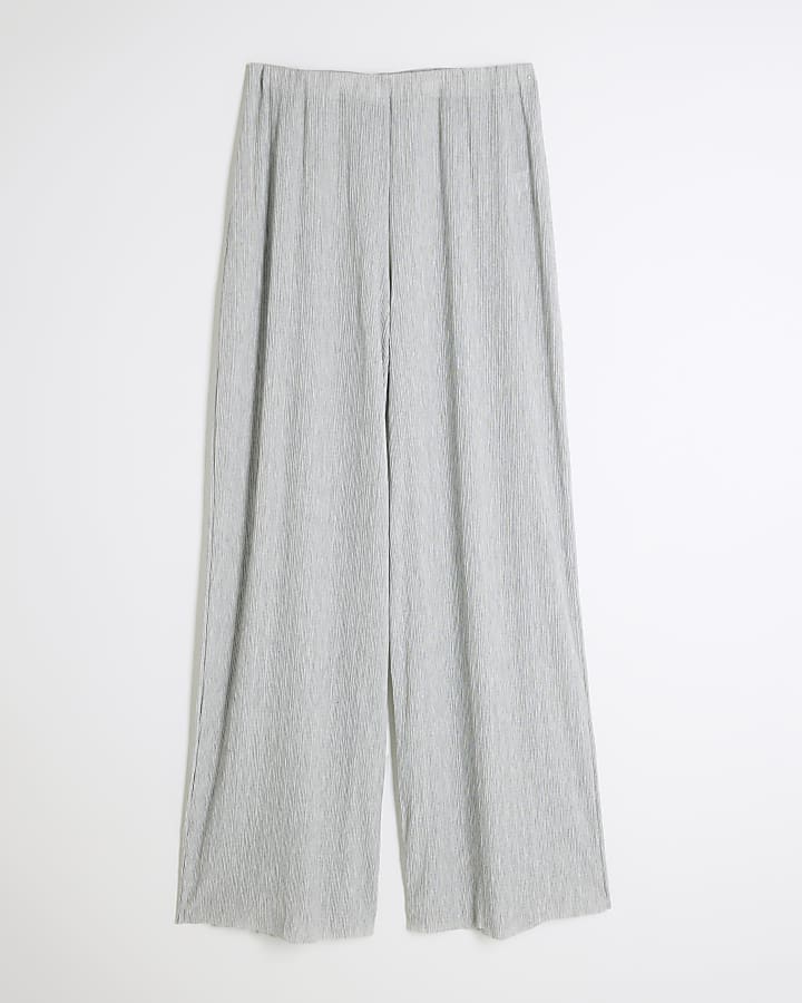 Grey Wide Leg Trousers