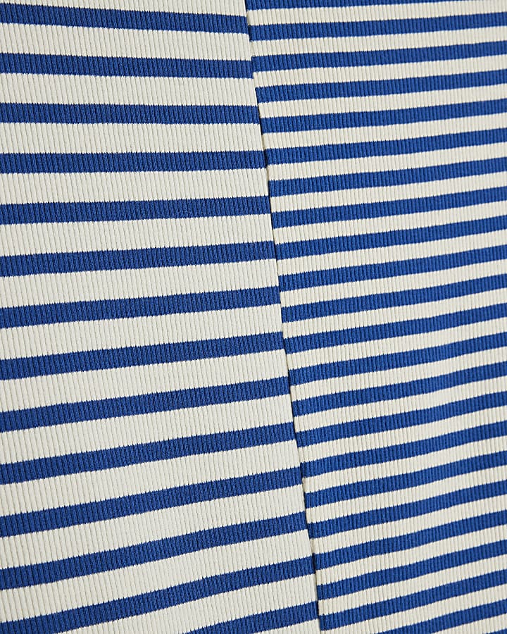 Blue Long Sleeve Striped T-Shirt