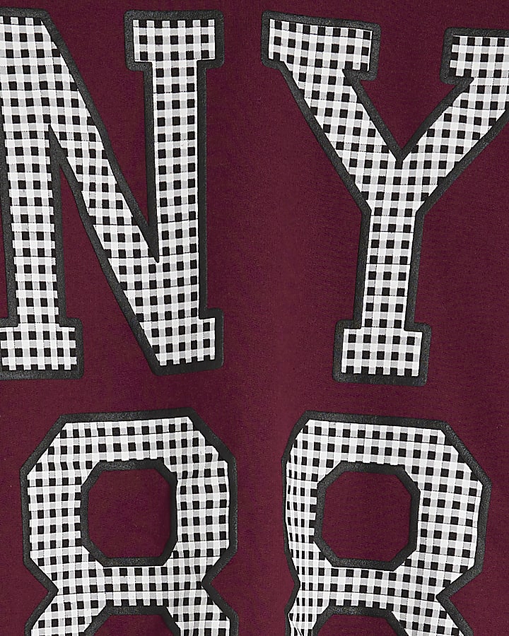 Red Check NY 88 Graphic Sweatshirt