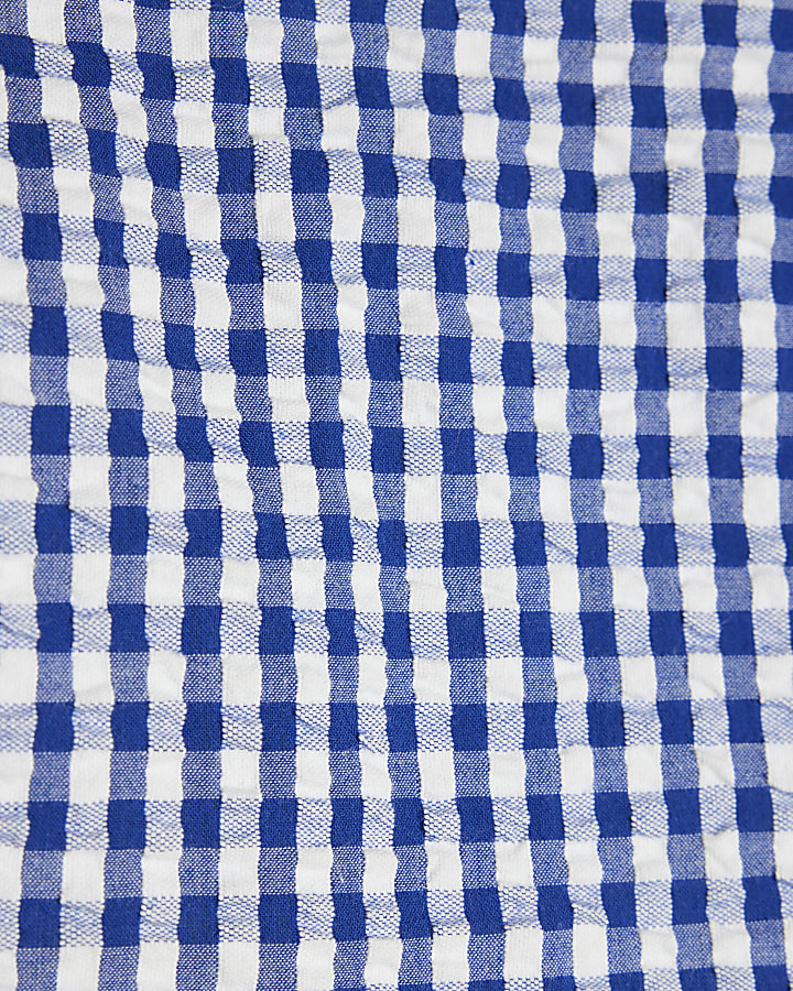 Blue Gingham Bralet Top