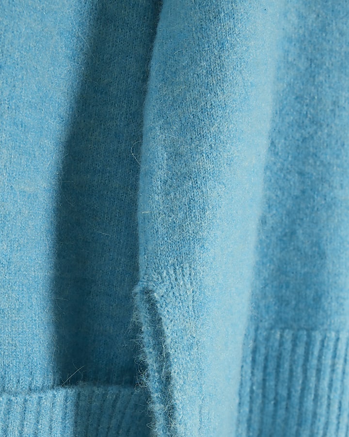 Turquoise Side Split Jumper