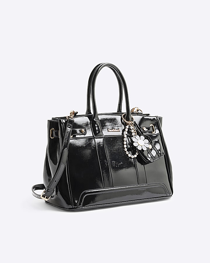 Black Large Charm Tote Bag