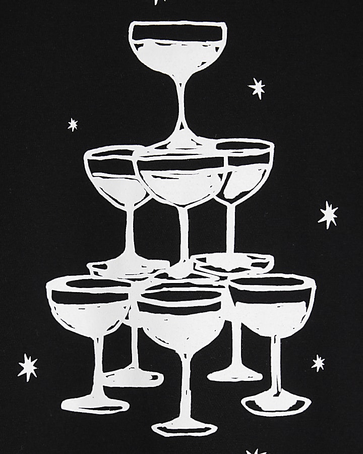 Black Champagne Tower T-Shirt