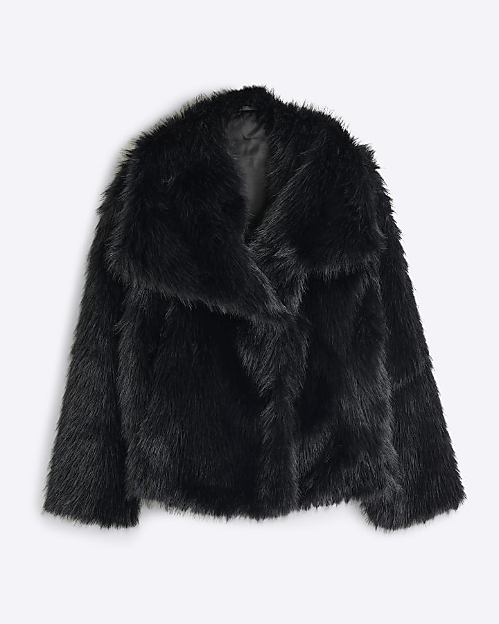 Black Faux Fur Jacket