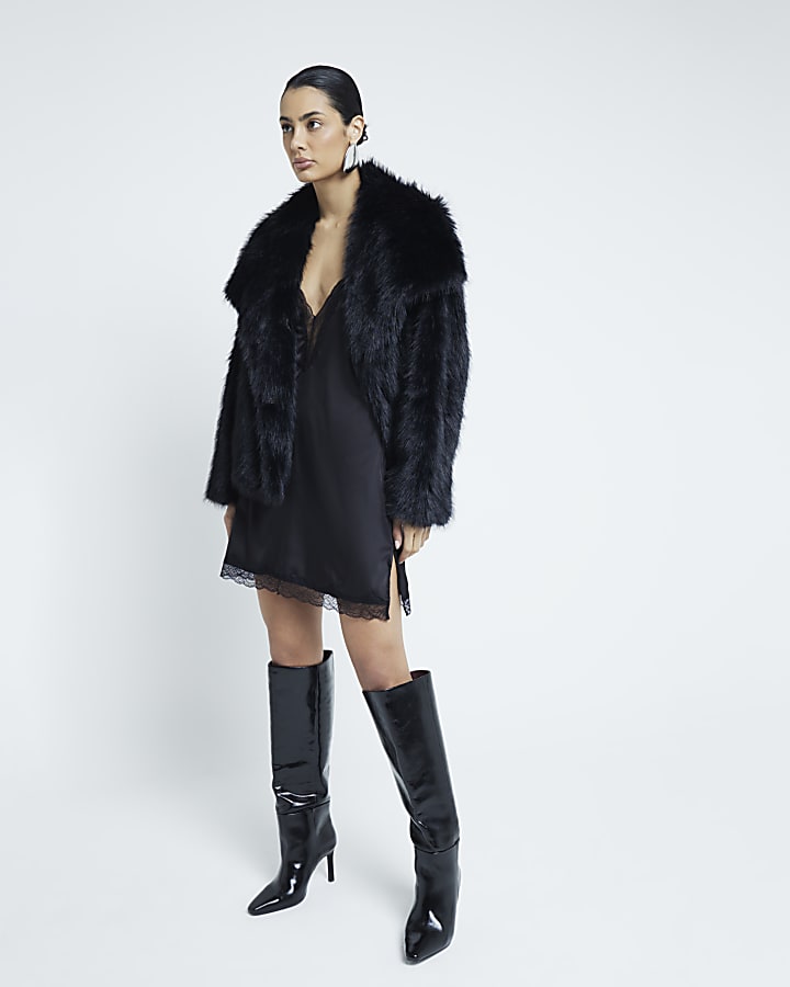 Black Faux Fur Jacket