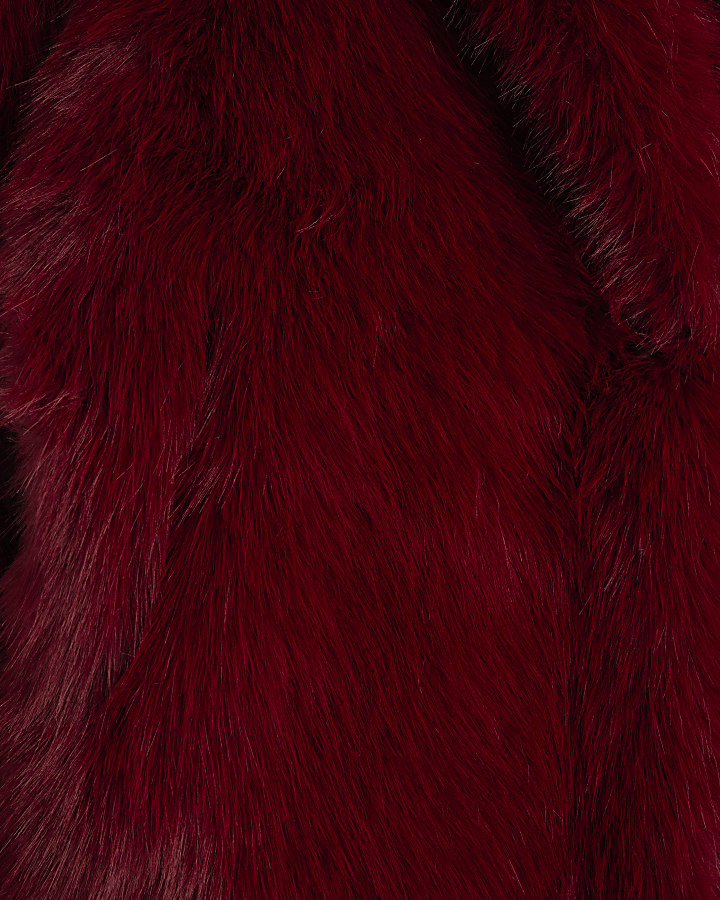 Red Faux Fur Jacket