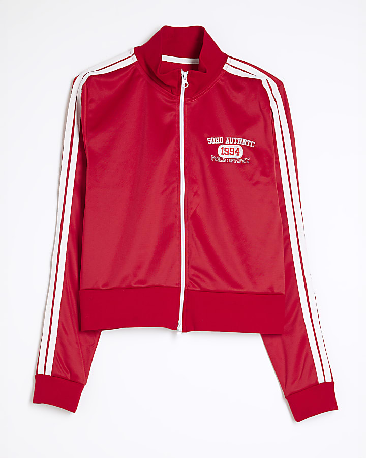 Red Side Stripe Track Jacket