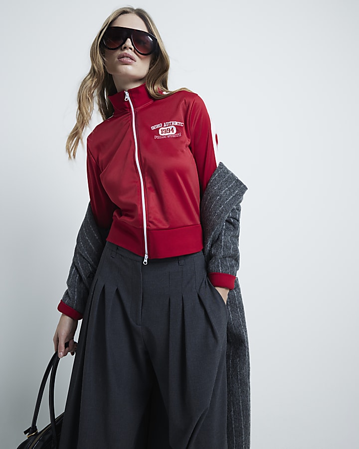 Red Side Stripe Track Jacket