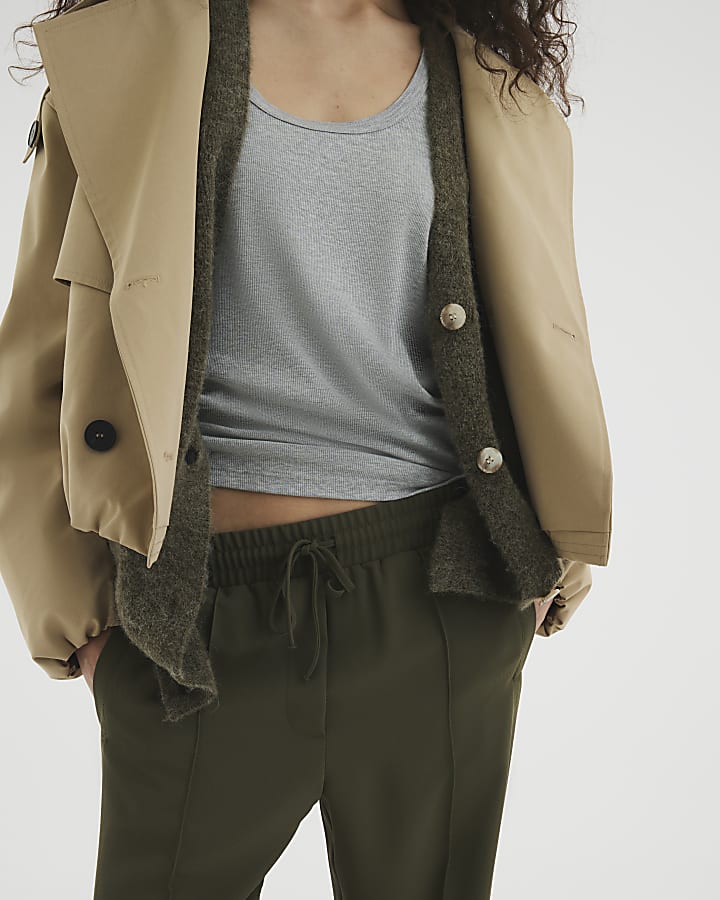 Khaki Tailored Joggers