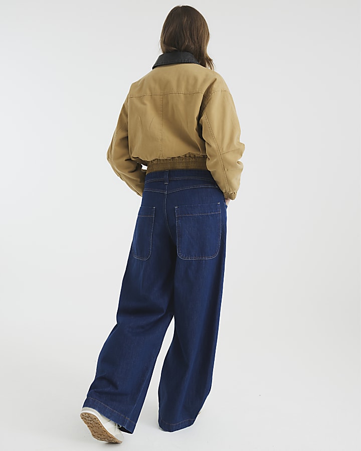 Indigo Oversized Balloon Jeans