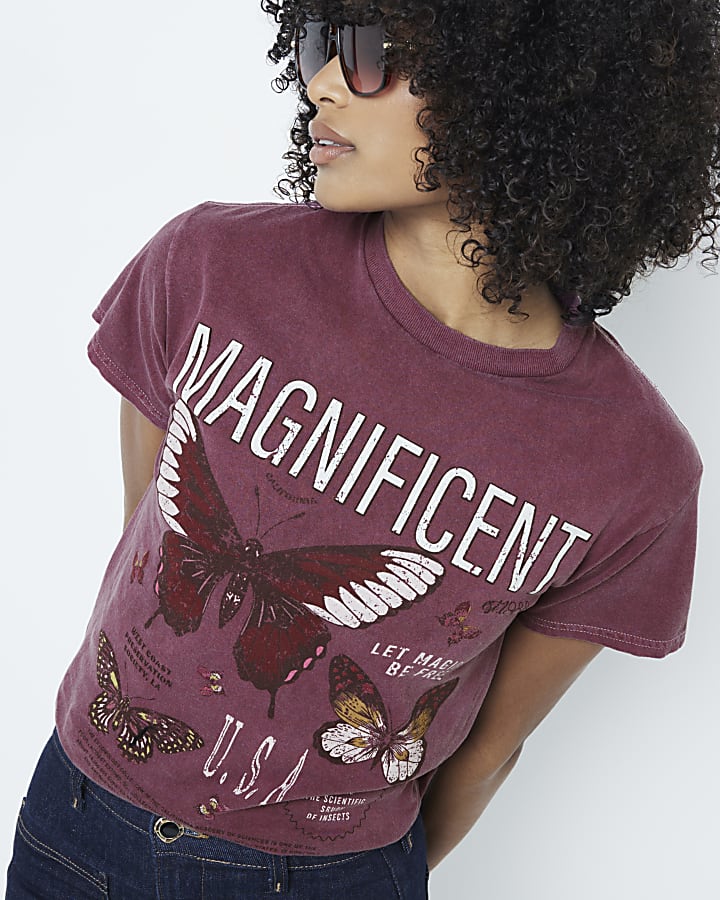 Red Magnificent Butterflies T-shirt