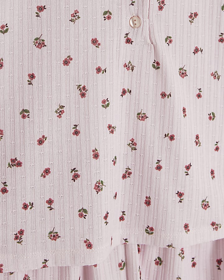 Pink Ditsy Floral Pyjamas Set