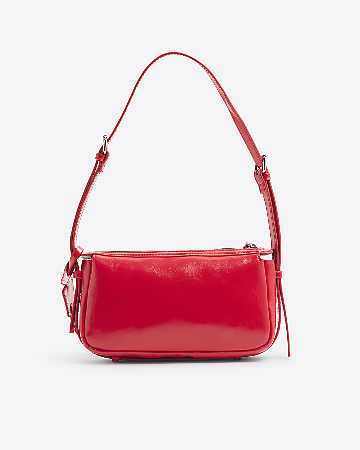 Red Side Straps Shoulder Bag