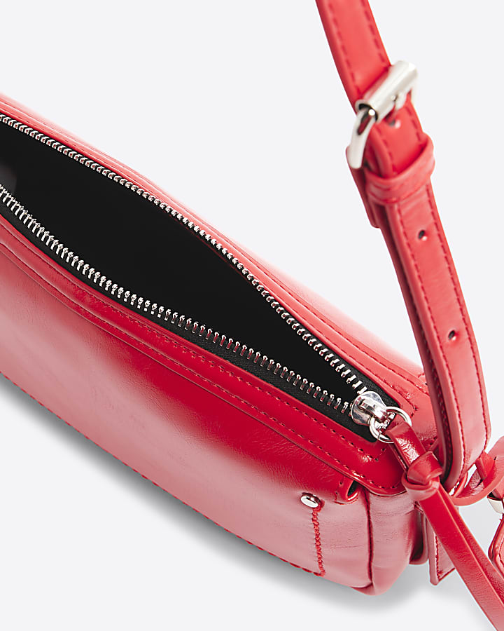 Red Side Straps Shoulder Bag