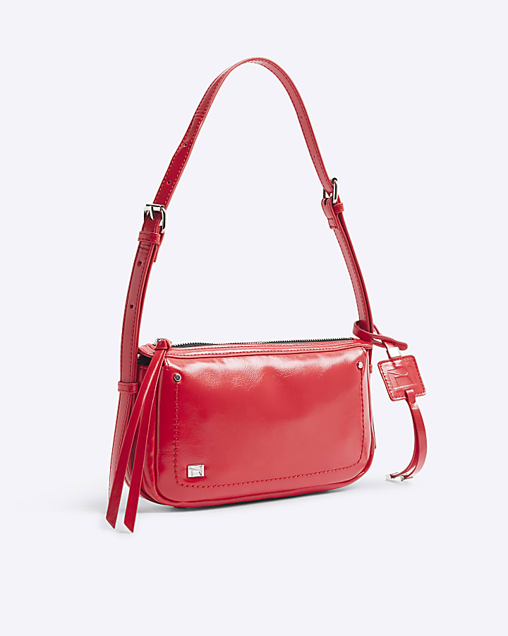 Red Side Straps Shoulder Bag