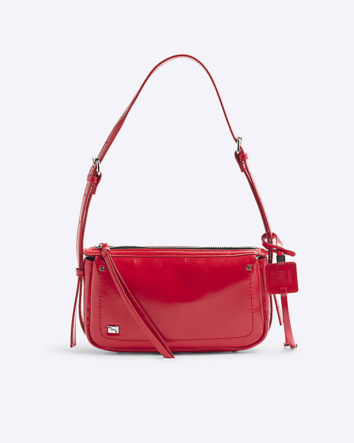 Red Side Straps Shoulder Bag