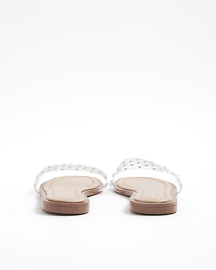 Clear Perspex Laser Cut Mule Sandals