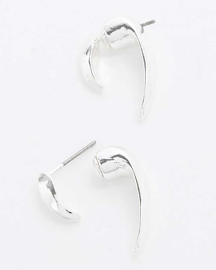 Silver Spike Earrings