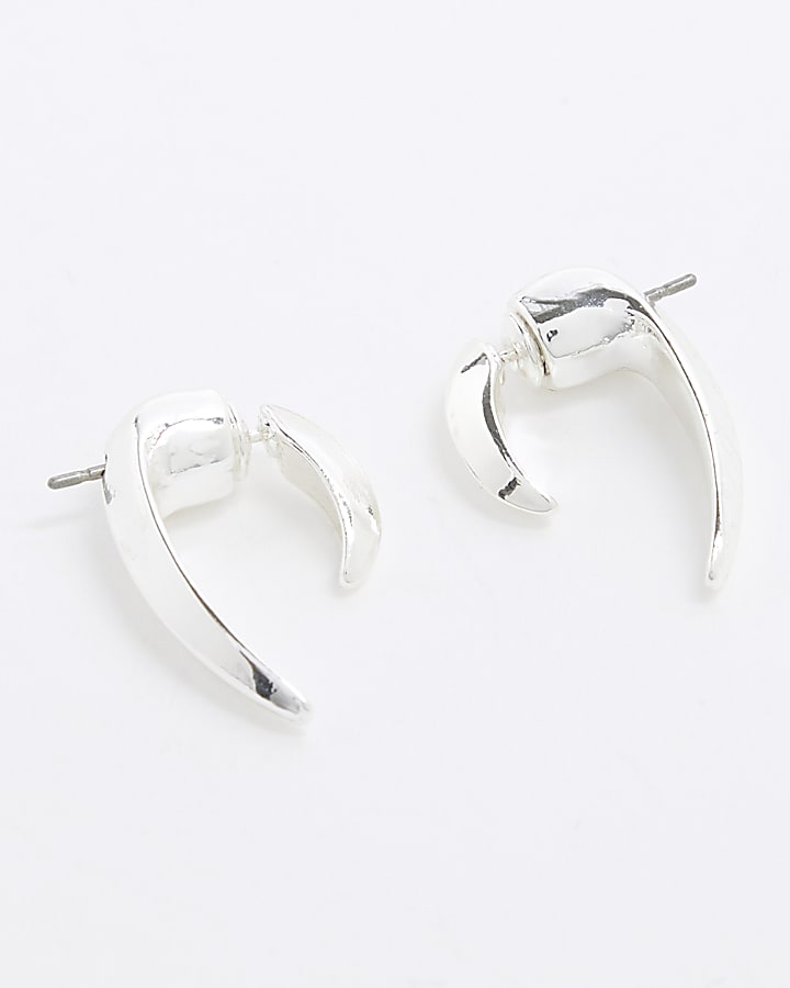 Silver Spike Earrings