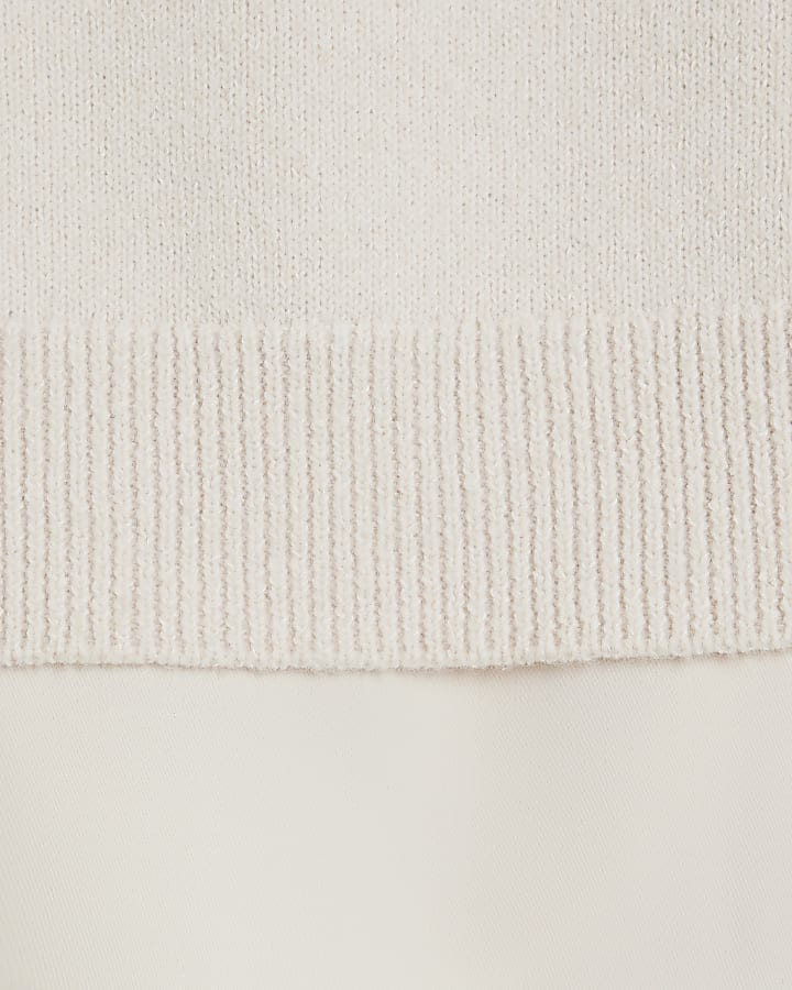 Beige Double Layered Jumper