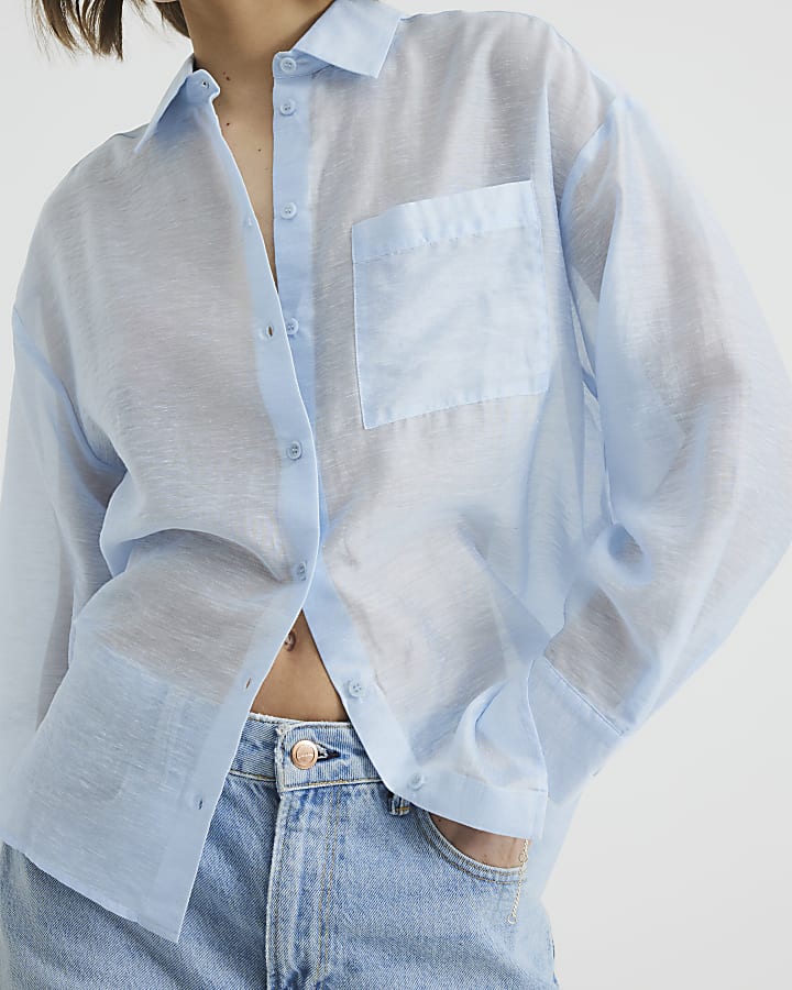 Blue Oversized Shirt