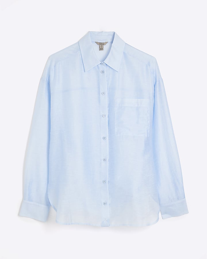 Blue Oversized Shirt