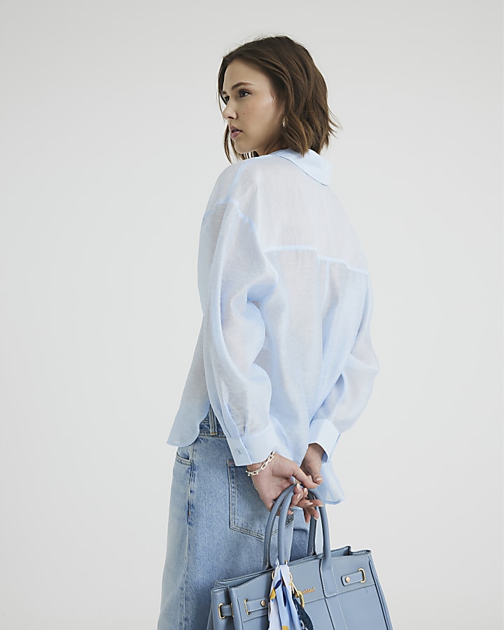 Blue Oversized Shirt