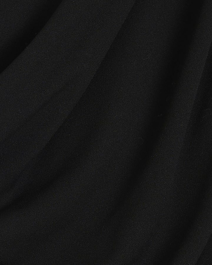 Black Drape Long Sleeve Top