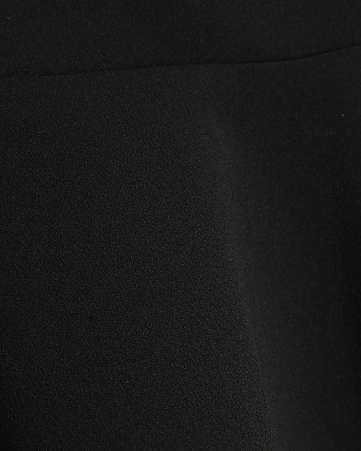 Black Peplum Hem Mini Skirt