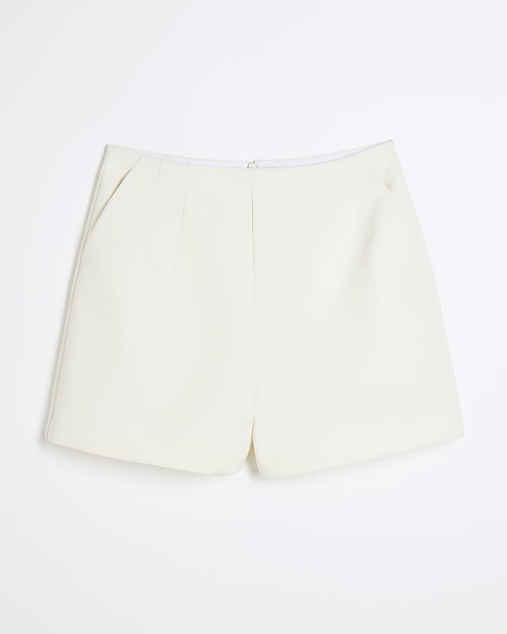 Cream High Waisted Shorts