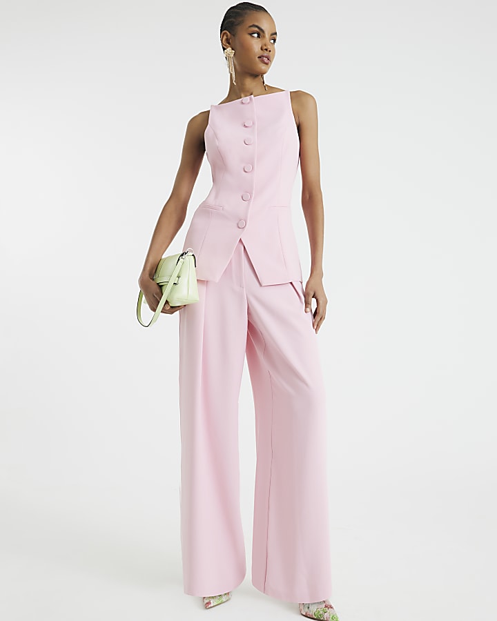 Pink Wide Leg Trousers