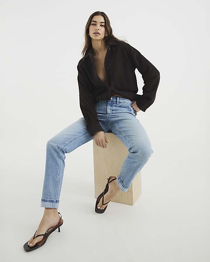 Blue Denim Mom Sculpt Jeans