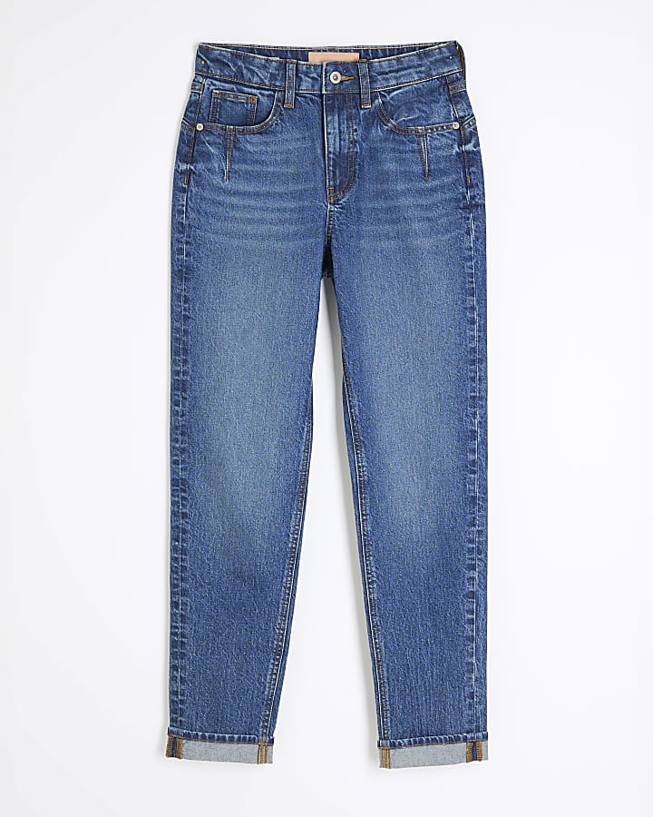 Blue Denim Sculpt Mom Jeans